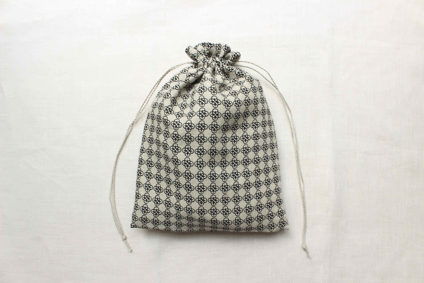 リネンプリントルールー<br />巾着セット